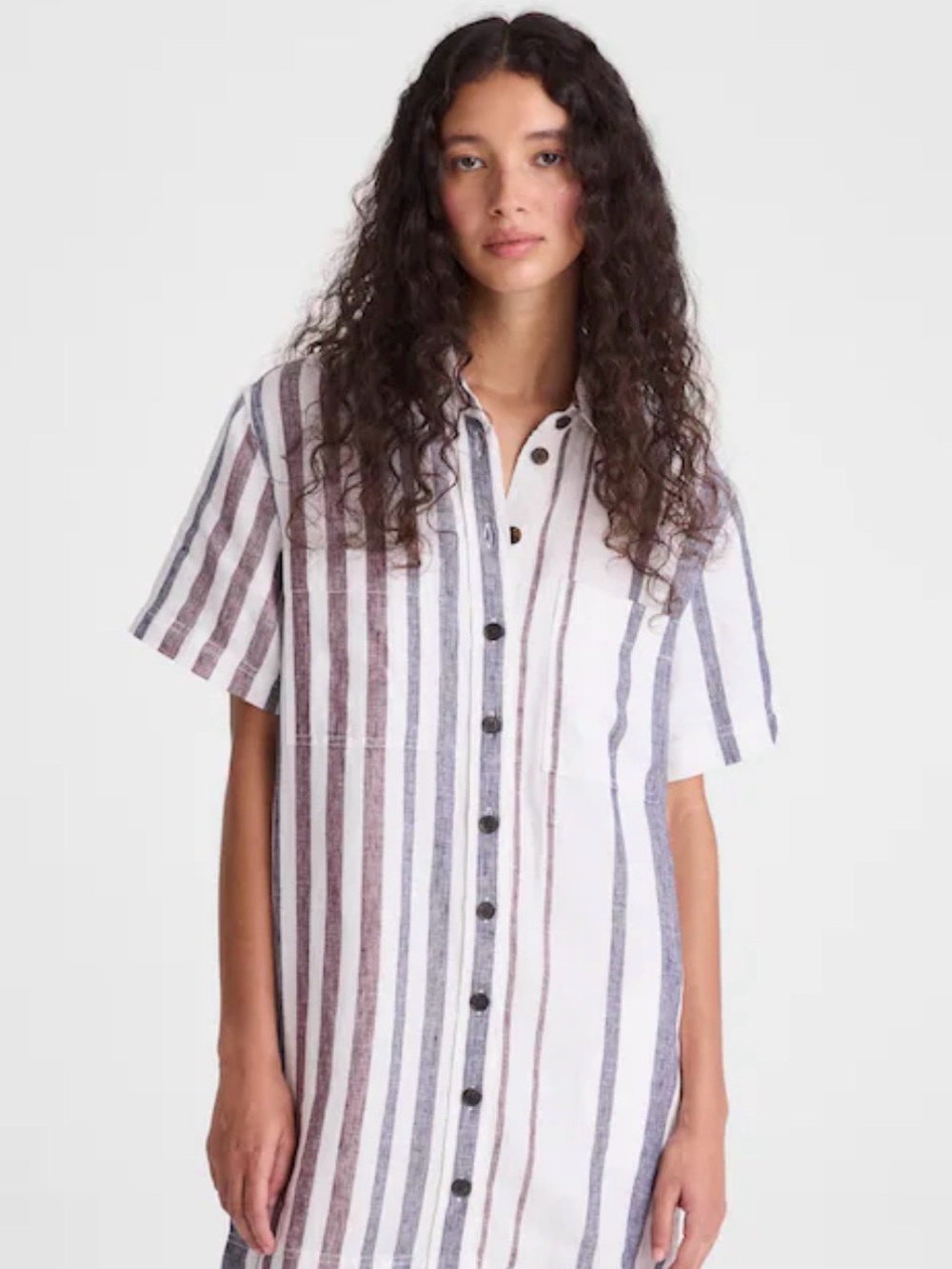 Emilia Linen Shirt Dress XS with tags